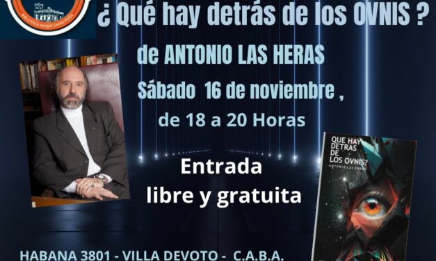 Presentacion del libro ¿Que hay detras de los Ovnis? . En la Sciedad de Fomentos de Villa Devoto.