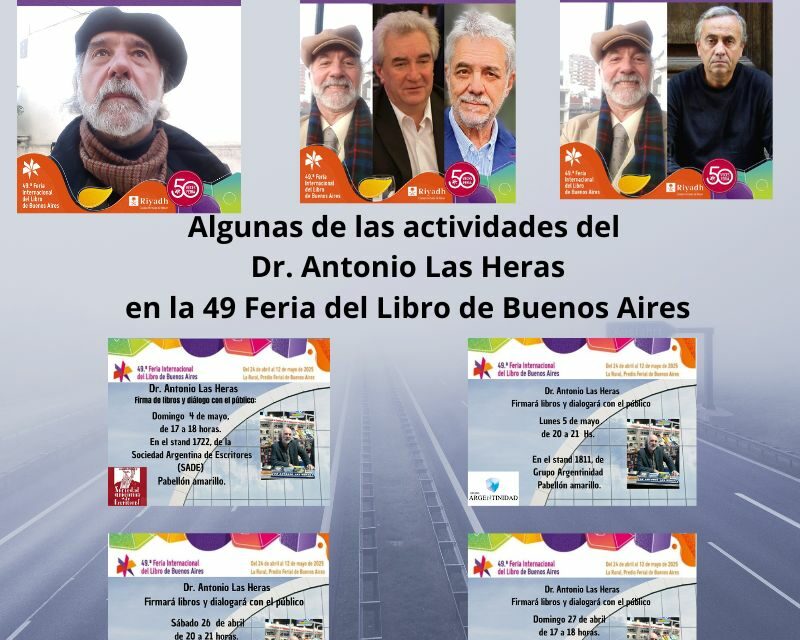 Antonio Las Heras en la 49 Feria Internacional del Libro de Buenos Aires.