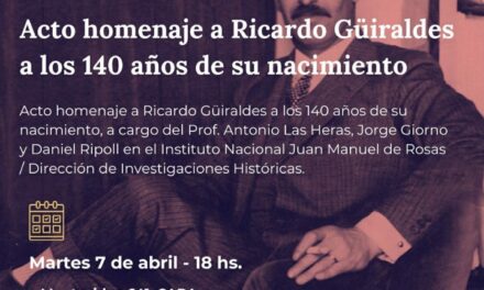 Acto homenaje a Ricardo Güiraldes a los 140 años de su nacimiento